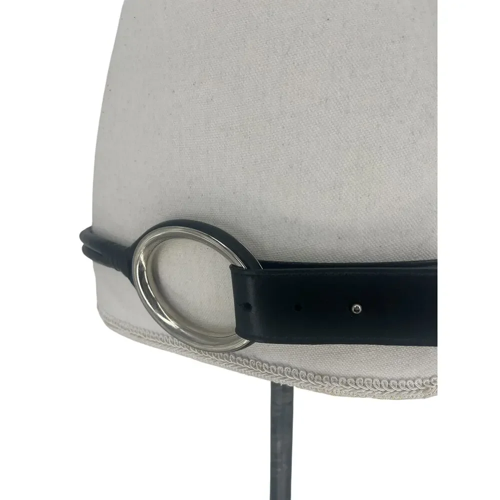 Carlisle Black Leather O-Ring Belt Made in USA Size Large